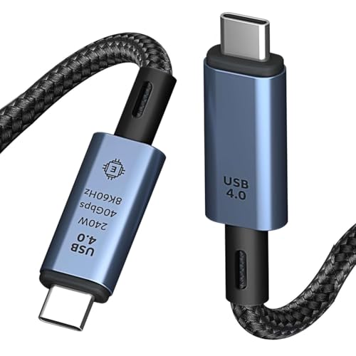 Image of Tobo USB 4 Type-C to Type-C Cable with 240W Power E-Marker Chip and 40Gbps Data with 8K Video Transmission 60hz, Thunderbolt 4 Fast Charging 1.5M, TD-1649CC