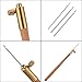 meekoo Tambour Hook with 3 Needles 70# 90# 100# Tambour Embroidery Kit Tool Crochet Hook Kit Sequin Beads Needle Set for Embroidery Sewing Crafting Handmade Artwork Making Gifts for Protect Hands(1)