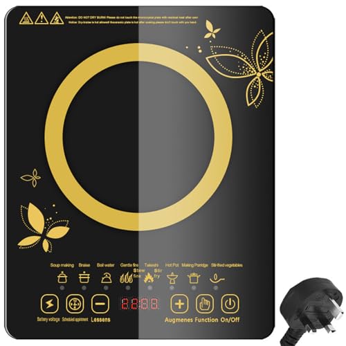 TokFaa Portable Induction Cooktop Burner Electric Hot Plate with LCD Sensor Touch 2200 WattsCountertop Burner Easy to Clean Base Compact Stove for Home Dorm Office