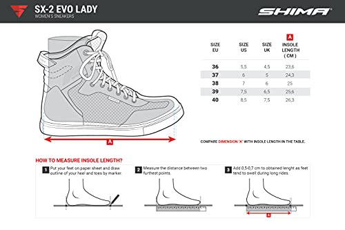 SHIMA SX-2 EVO Motorradschuhe für Herren - Atmungsaktiv, Verstärkte Leder Biker Motorradstiefel...