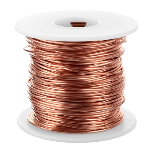 LDHHYH Soft Copper Wire, 16 Gauge Wire T2 Soft Round Copper Wire, Jewelry Beading Reel Bare Conductive Wire for DIY Craft Jewelry Making Beading Garden Plants, 138Feet/42M
