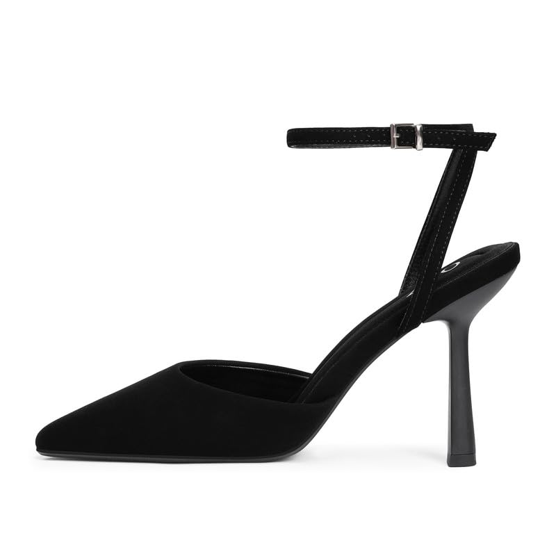 Closed Toe Ankle Strap Heels Women Pumps Pointed Toe Heeled Sandals for Women Stiletto Wedding Dress Shoes