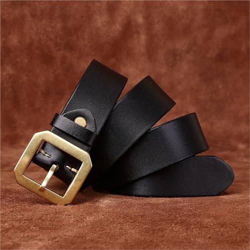 Ceinture en cuir de vachette véritable 5 mm d'épaisseur avec boucle ardillon classique - 2