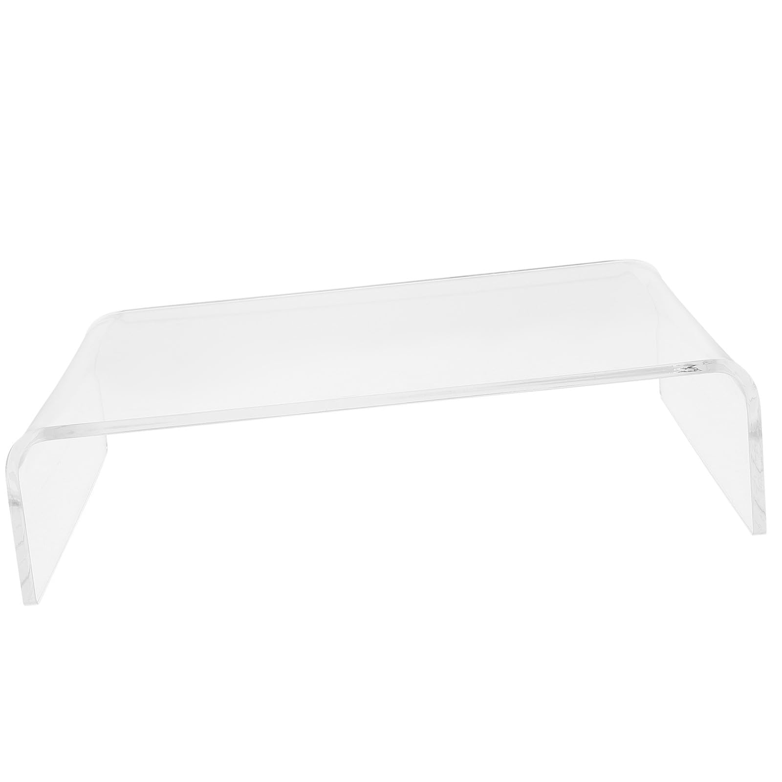 KICHOUSE Support Transparent en Acrylique Rehausseur Ergonomique pour Écran D'ordinateur pour Améliorer la Posture et Organiser le Bureau Rangement Clavier