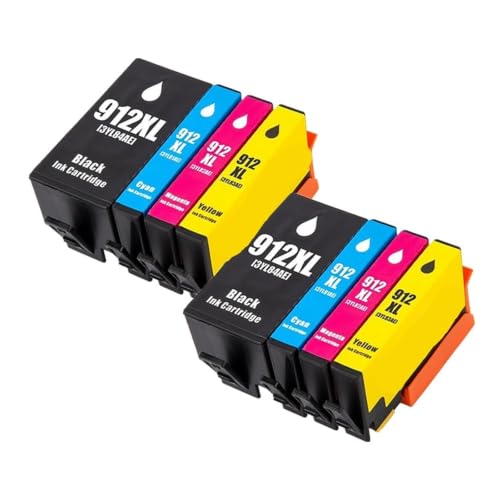 Cartouche d'encre 912XL compatible HP OfficeJet multipack 8 cartouches