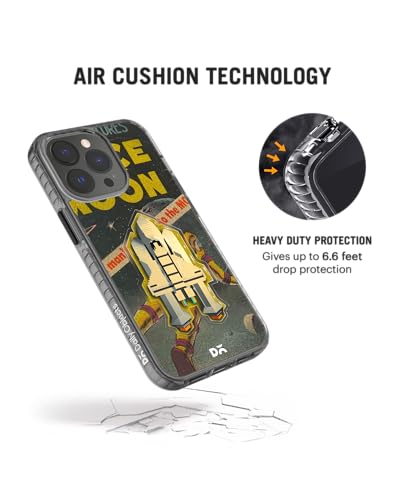 Image of DailyObjects Case for iPhone 13 Pro Max Compatible with Mag-Safe Wireless Charging, Stride 2.0 Space Rider Slim Shockproof Back Cover with Inner Magnetic Ring