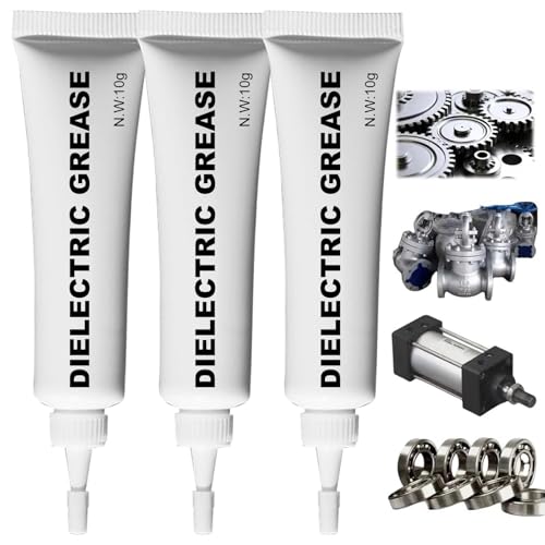 Dielectric Tune-Up Grease - Electrical Connectors and O-Rings Lubricant Silicone Grease for Plumbing and Automotive Applications Includes White Lithium and Wheel Bearing Greases - 3 PCS