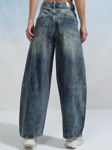 Image of Tokyo Talkies Women Cotton Baggy Jeans | Machine wash