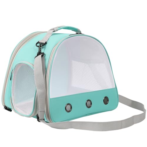 Small-Animal-Carrier-Bag-Bearded-Dragon-Carrier-with-Nylon-Mesh-Window-Guinea-Pig-Travel-Carriers-for-Hedgehog-Rat-Parrot-Bird-Lizard-Pet-Rat-Hamster-Green
