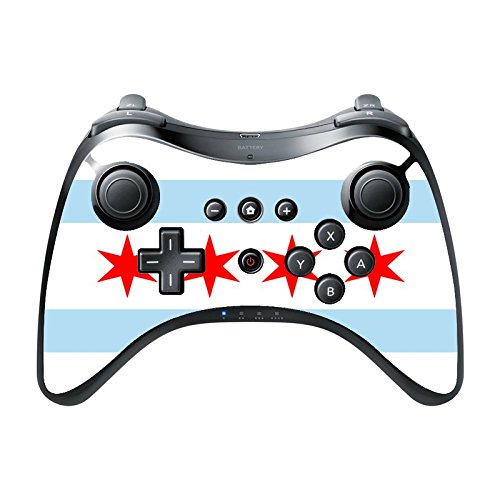 Chicago Flag Vinyl Decal Sticker Skin by ElitePrinting for Wii U Pro Controller