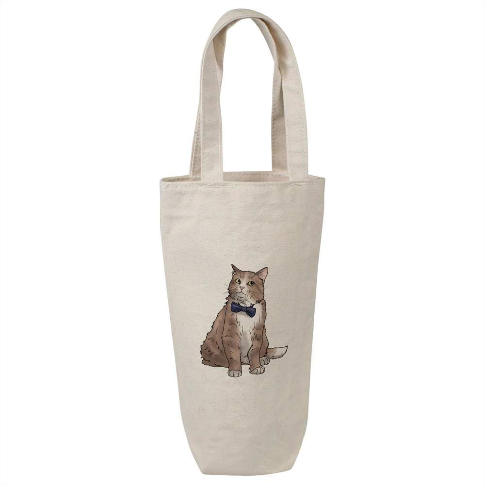 AzeedaFancy Bow Tie Cat' Cotton Wine Bottle Gift/Travel Bag (BL00034796)