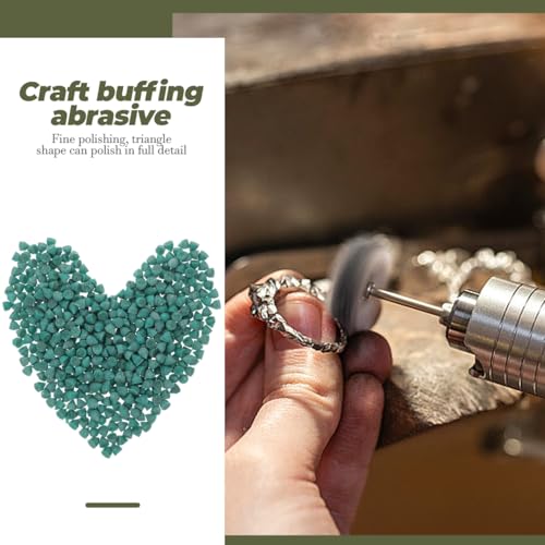 MAGICLULU 500g Siliciumcarbid Schleifmittel - Dreieckige Polierpellets für Trommelpolierer & Rotationspolierer - Keramisches Schleifmedium zum Polieren & Entgraten von Schmuck, Steinen und Metall