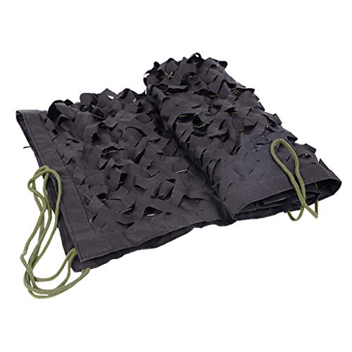 STTHOME Malla de Camuflaje Militar Negro 2x3 M Ejército Ligero Camo Sombra Red de Tela Sombrilla Tela de Malla de Jardín Negro para Acampar Refugio Camuflaje de Arbolado Ocultar (Size : 4x5m)