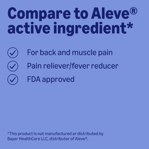 Amazon Basics Headache Pain Relief Naproxen Sodium Tablets 220 mg, Also Relieves Arthritis, Muscular Aches, Backache, Menstrual Cramps and Toothache, 90 Count (Previously Care) - image 3
