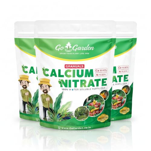 Image of Go Garden Calcium Nitrate Fertilizer 900g (Pack of 3) | Water Soluble Calcium Plant Food | Enhances Fruit Quality, Flowering & Root Strength