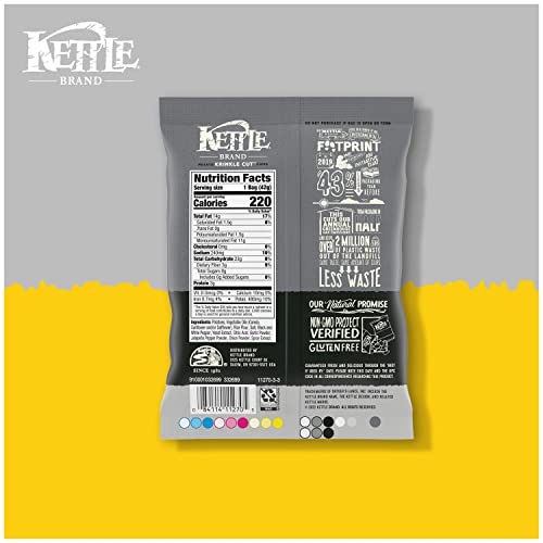 Kettle Brand Potato Chips Krinkle Cut Salt & Fresh Ground Pepper, 1.5 Oz #TOP5