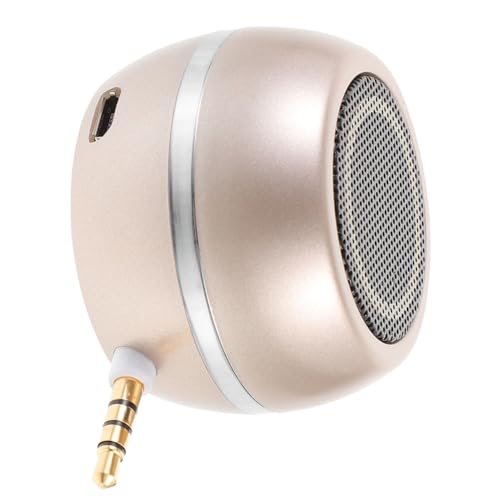 Operitacx A5携帯電話用ミニスピーカー 外部サブウーファー 3.5mmオーディオ入力 コンパクト設計 ノートpc スマホ対応