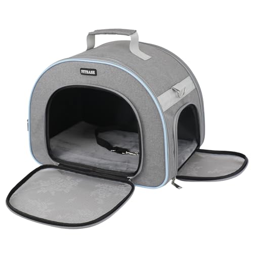Collapsible Cat Carrier FITBASE Dog Pet Carrier 15.7X10.2X11.8 Inches for Small/Medium Animal Puppy, Pet Travel Cage Soft Sided Cat Bag for Camping, Hiking, or to the Vet’s - Image 4