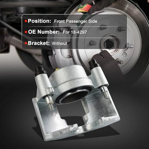Image of cciyu Front Right Disc Brake Caliper Assembly w /o Bracket 18-4297 | For Chevy, For Dodge, For GMC Models - For C1500 Suburban, For C2500, For C2500 Suburban, For C3500