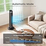 Pureborne 36" Smart Tower Fan with Remote, App & Touch Control, Silent Fans for Sleeping Capable of 25ft/s, LED Display, 90° Oscillating Fans for Bedroom & Office, Equipped with 12-Hour Timer, Black - Image 8