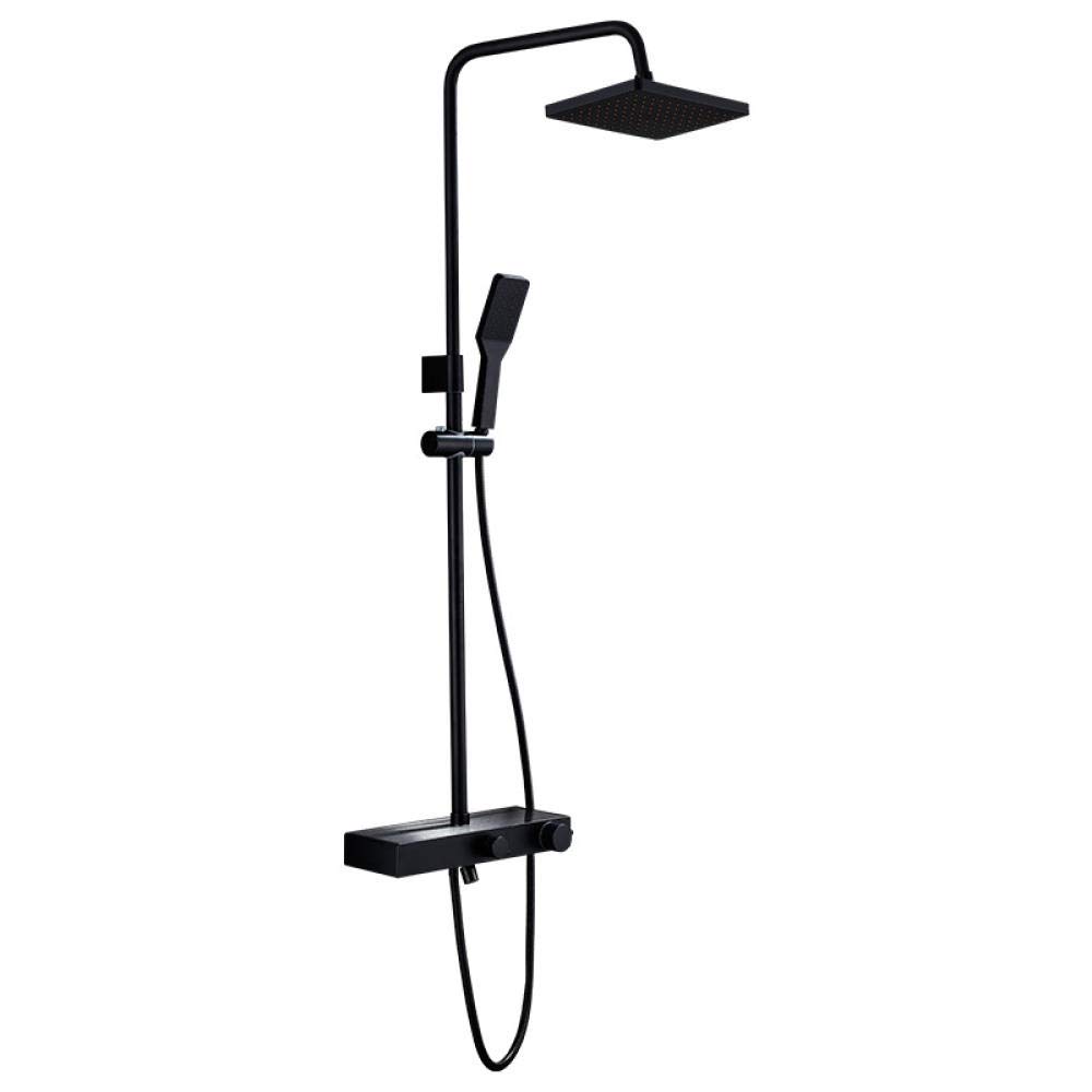 Robinet de douche noir anticalcaire pour baignoire sans fuite - 8