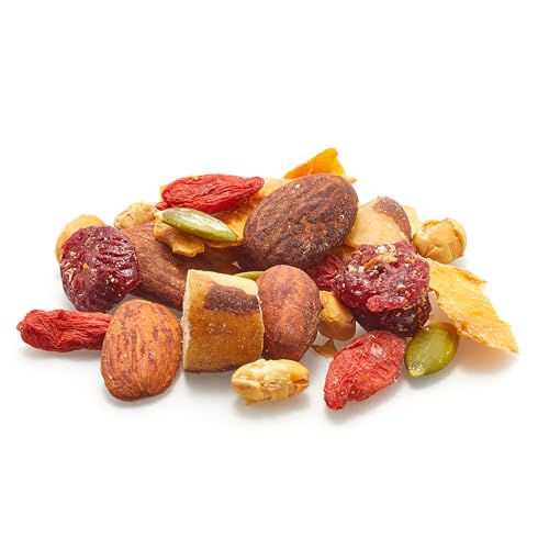 Image of Yupik Organic Kathmandu Mix, 1 lb (16 oz), USDA Certified Organic, Gluten-Free, Vegan, Non-GMO, Colorful Mix of Dried Fruits, Seeds, Beans, and Nuts with Goji Berries, Mango, Brazil Nuts, Pumpkin Seeds, and Tamari Almonds