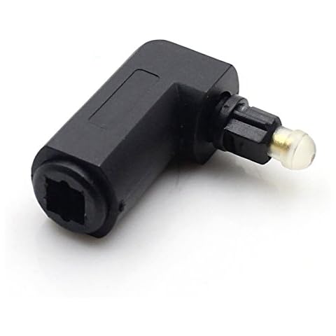HTTX Toslink 90 Degree Male to Female Digital Optical Audio Cable Adapter (2-Pack) Cover
