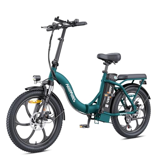 HillMiles MilePort 1 Vélo Électrique Pliant Adulte, Autonomie 100 km,Batterie 36V 13Ah Amovible, Pneus Fat 20×3.0, Vitesse 25 km/h, 250W, VAE Idéal Ville &...