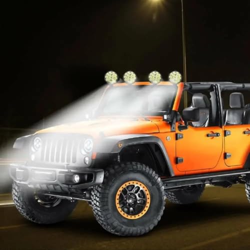 Luz de trabajo LED todoterreno 42W para rutas nocturnas y conducción DRL 5