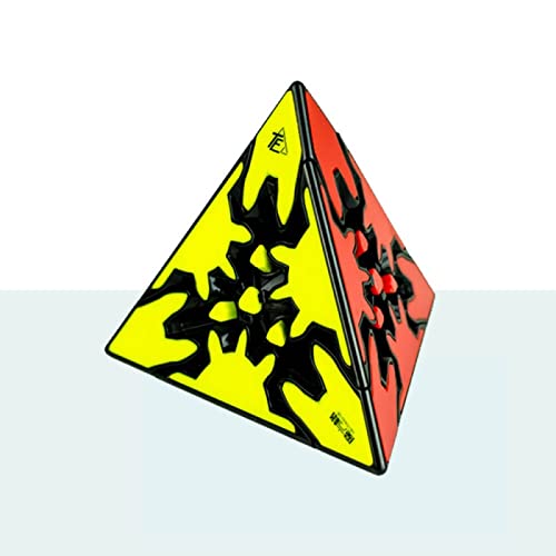 Image of D ETERNAL QiYi Gear Cube Pyraminx Pyramid Triangle Shaped Speed Magic Cube Puzzle (Tiled)