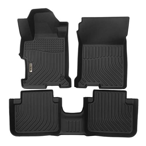 orealtrend Car Mats replacement for Floor Liners Honda Accord 9th 2014-2017 Heavy Duty All Weather Guard Black Front And Rear Car Carpet-Custom Fit-Tough Durable Odorless