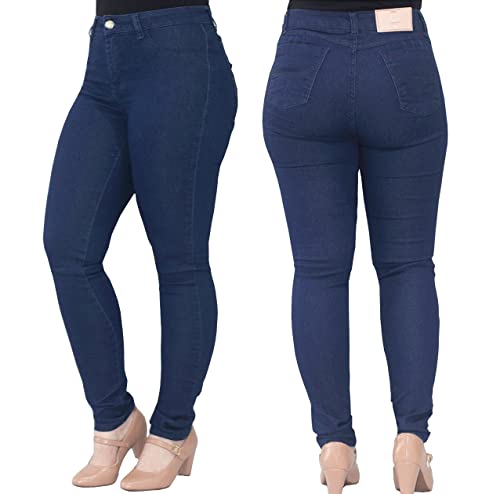 Kit Atacado 3 Calças Jeans Feminina Cintura Alta. (44)