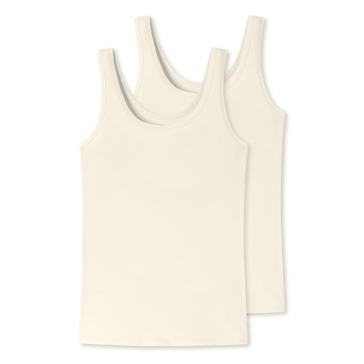 Schiesser Ladies 2 Pack Camisole Underwear Camisole XXL, Cream-Coloured, XXL