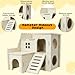 Hamster Hideout Tiny Maze Wood House with Slide Hamster House and Habitat Wooden Hide Hut for Dwarf Gerbils Mouse Mice and Other Small Animals (Pygmy Rats Only)