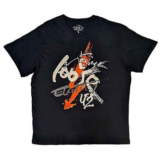 U2 - Camiseta 360 Degree Tour 2009 Loose Electricity para Adultos Unisex (XXL) (Negro)