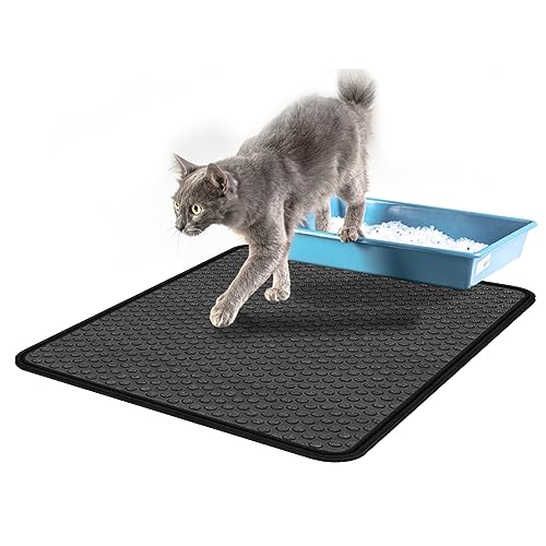 Tapete Coletor de Areia para Gatos Limpa Patas YOLOPET – Preto, T...