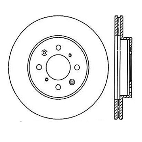 Image of StopTech 126.40021SR Automotive Replacement Front Right Sport Slotted Disc Brake Rotor Fits Select Acura El /Integra, Honda City /Civic /Fit /Insight