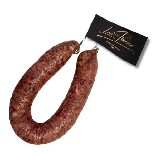 LUX IBÉRICO - Salchichão ibérico de ferradura (350 g), encharcado tradicional, origem extremadura, embalado a vácuo