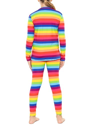 Image of STRETCH IS COMFORT Girls 2 Piece Hoodie Short Sleeve Long Sleeve Crew Neck Top and Leggings Set Kids Thermals Underwear Set
