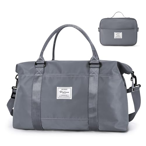 Travel Duffel Bag, Sports Tote Gym Bag, Shoulder Weekender Overnight Bag for Women