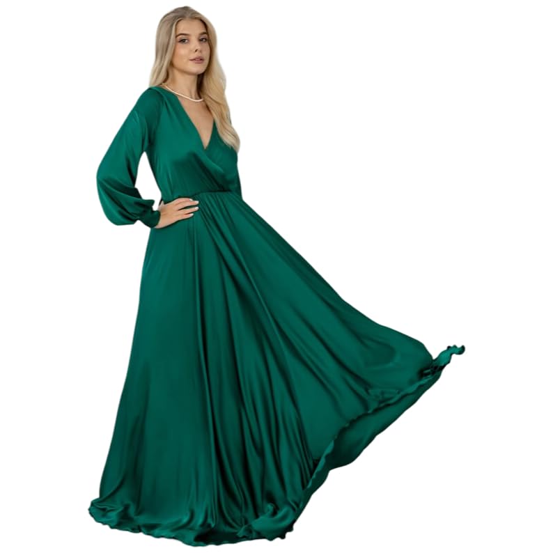 Robe de soirée en satin pour vos cocktails formels et mariages élégants