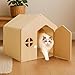 Baoblaze Wooden Cat House Easy Assembly Professional Sturdy, Premium, Practical Durability Pet Accessory Cage Habitats Cat Shelter