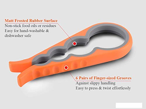Image of P-Plus International Jar Opener 4 in 1 Multi Function Bottle Can Multi-Opener Easy Grip.