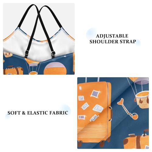 Travel Elements Blue Bathing Suits Girls Quick Dry Crossback One Piece Swimming Suit with Adjustable Strap 3T3