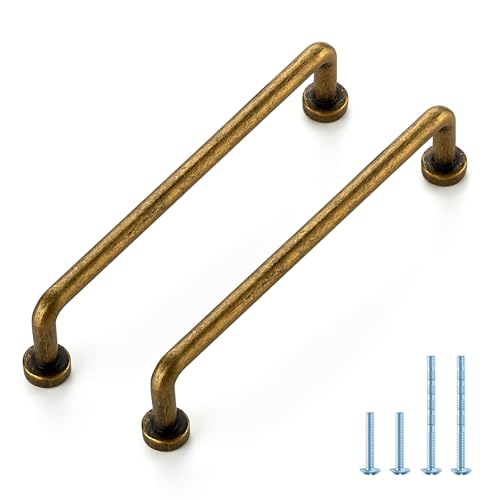 JOY DECOR(ジョイデコ) キャビネット取っ手 ? 5インチ穴センター、アンティーク真鍮、15個パック、亜鉛合金キャビネットハンドル 引き出し&食器棚用 ? ヴィンテージスタイルのハードウェア キッチン、バスルーム、ドレッサー、家具の変身用