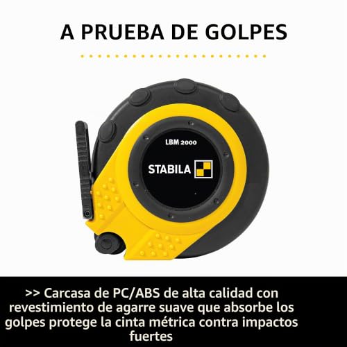 Cinta métrica STABILA 20 m de acero para topografía construcción y replanteo de obras 6