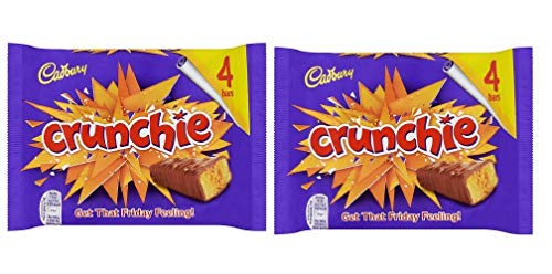 FQQF Original Cadbury Crunchie Candy Package Imported From UK England The Best Of British Honey Comb Covered With Crunchie Chocolate Bar (Pack of 2)