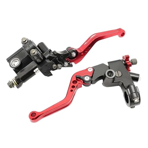 Palancas de embrague de moto en aluminio CNC con depósito de líquido y cilindro de freno delantero 8