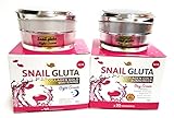 Perfect Skin Lady Snail Gluta Collagen Gold Sunscreen Day Cream SPF 60 , Size 20g & Snail Gluta Collagen Gold Night Cream , Size 20g ( Bundle Pack ), 0.02 Ounce (Pack of 2), Pack of:2