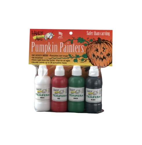Handy Art 4 color - 2 ounce Tempera Pumpkin Painters Kit, 4 color assorted set( 882-049)